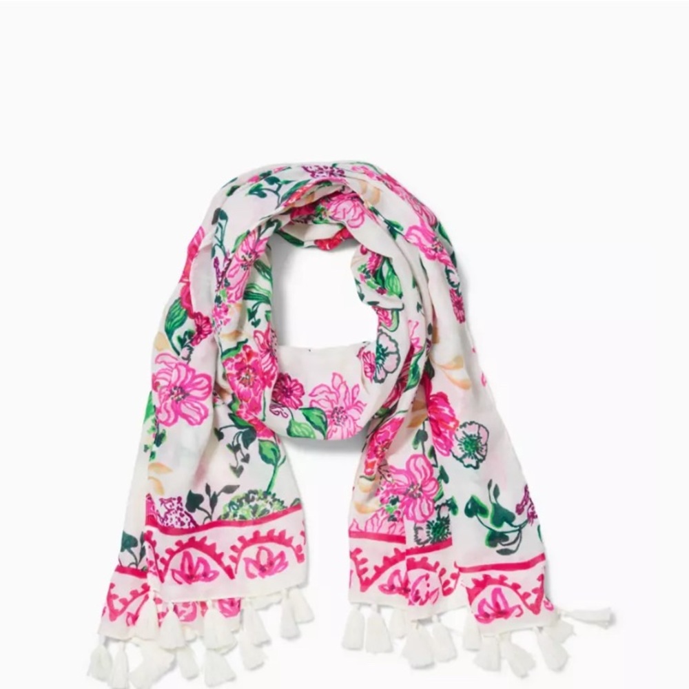 Lilly Pulitzer Pink and Green Scarf